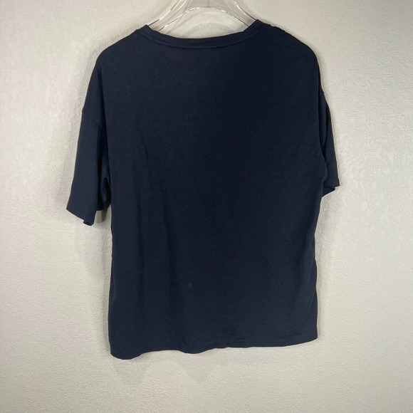 Comptoir Des Cotonniers Womens Star T-Shirt Size Small Black Short Sleeve Crew - Picture 7 of 10